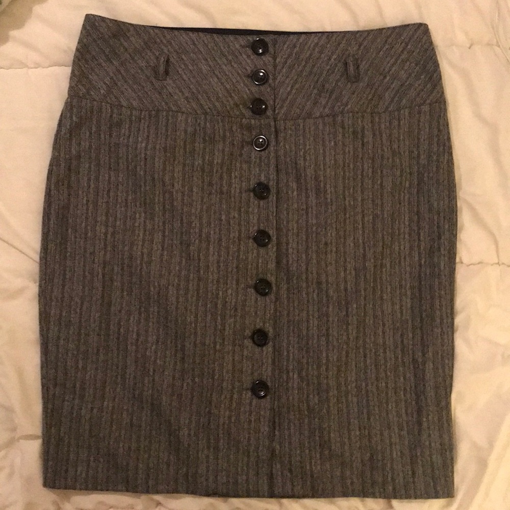 Grey Pencil Skirt